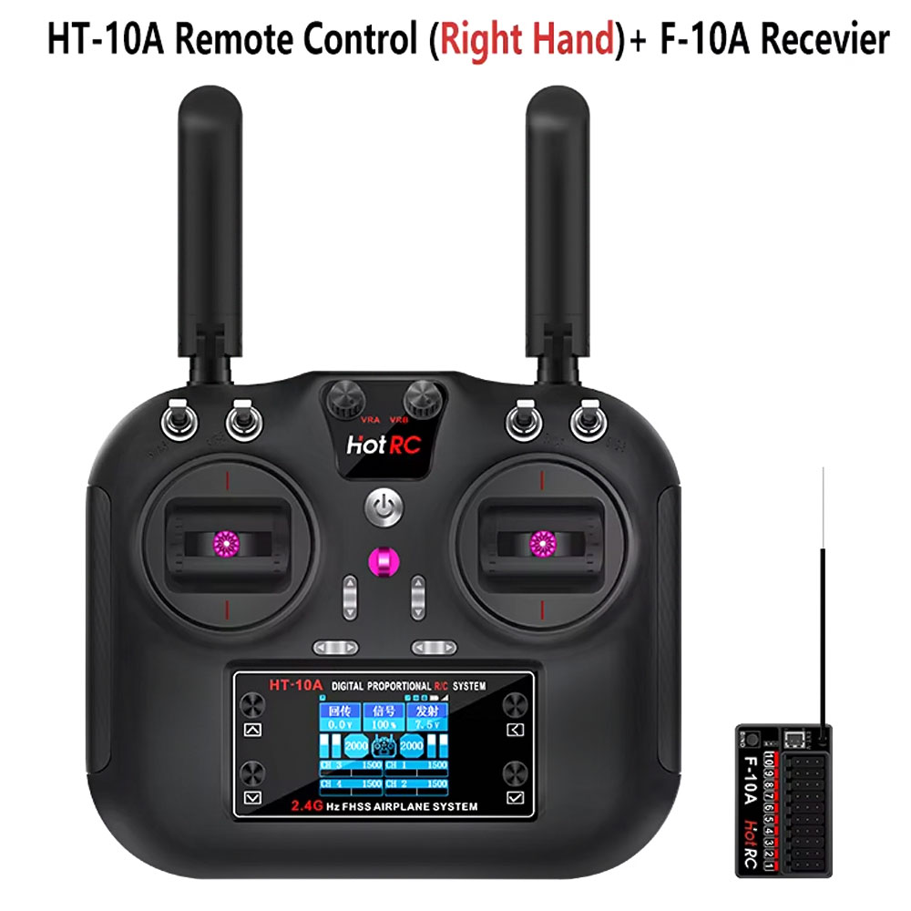 Drone Rc Transmitter And Receiver - Hotrc HT-10A 2.4G 10CH Verici F10A