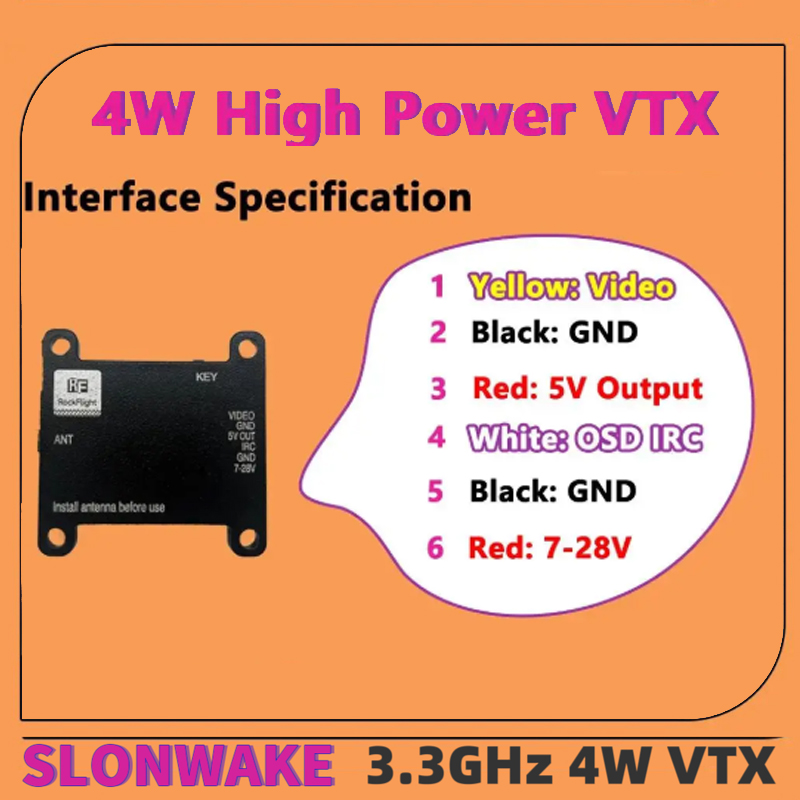 SLONWAKE FPV 3.3G 16CH 4000mW  - Drone Rc Fpv incelemesi ve fiyatı