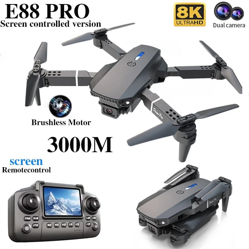 Profesyonel E88 PRO Drone ekra - Drone Shahed Rc incelemesi ve fiyatı